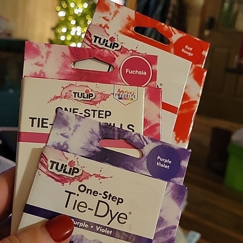 Tulip One Step Tie Dye Refills Red Rouge, Purple Violet, & Fushsia Cloth Dye Set